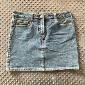 THEORY denim mini skirt, slight stretch